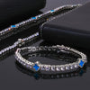 Wholesale Jewelry Hip Hop Style Fourleaf Clover Copper Zirconia Tennis Chain Necklace And Bracelet