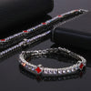 Wholesale Jewelry Hip Hop Style Fourleaf Clover Copper Zirconia Tennis Chain Necklace And Bracelet