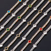 Wholesale Jewelry Hip Hop Style Fourleaf Clover Copper Zirconia Tennis Chain Necklace And Bracelet