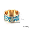 Wholesale Jewelry Hip Hop Style Geometric Copper Ring With Epoxy Process