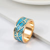Wholesale Jewelry Hip Hop Style Geometric Copper Ring With Epoxy Process