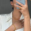 Wholesale Jewelry Hip Hop Style Geometric Copper 316L Stainless Steel Electroplated Chain Design Niche Unisex