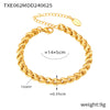 Wholesale Jewelry Hip Hop Style Geometric Copper 316L Stainless Steel Electroplated Chain Design Niche Unisex