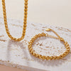 Wholesale Jewelry Hip Hop Style Geometric Copper 316L Stainless Steel Electroplated Chain Design Niche Unisex