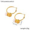 Wholesale Jewelry Hip Hop Style 316L Stainless Steel Peanut Shape Pendant Inlaid With Bead Electroplated