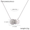Wholesale Jewelry Hip Hop Style 316L Stainless Steel Peanut Shape Pendant Inlaid With Bead Electroplated