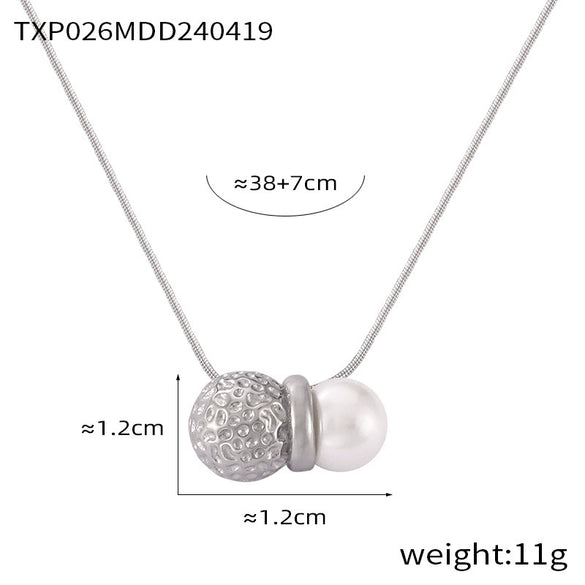 Wholesale Jewelry Hip Hop Style 316L Stainless Steel Peanut Shape Pendant Inlaid With Bead Electroplated