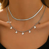 Wholesale Jewelry Hip-Hop Vintage Style Butterfly 201 Stainless Steel Double Layer Necklaces