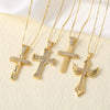 Wholesale Jewelry Hiphop Geometric Copper Goldplated Pendant Necklace