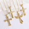 Wholesale Jewelry Hiphop Geometric Copper Goldplated Pendant Necklace