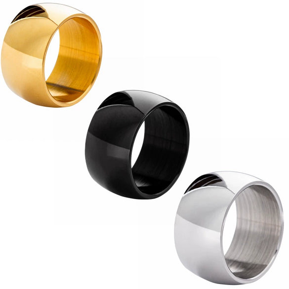 Wholesale Jewelry Hiphop Punk Style Titanium Steel Geometric Ring Electroplated
