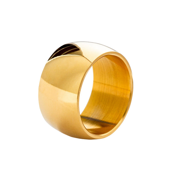 Wholesale Jewelry Hiphop Punk Style Titanium Steel Geometric Ring Electroplated