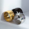 Wholesale Jewelry Hiphop Punk Style Titanium Steel Geometric Ring Electroplated