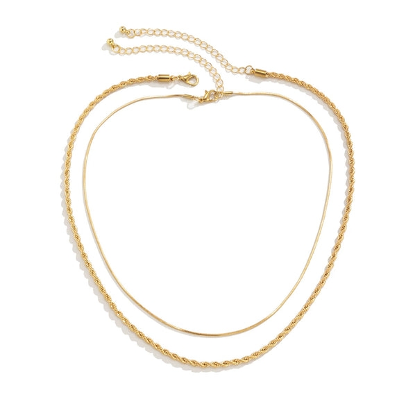 Wholesale Jewelry Hiphop Simple Flat Snake Bone Chain Necklace Retro Geometric Iron And Copper Chain