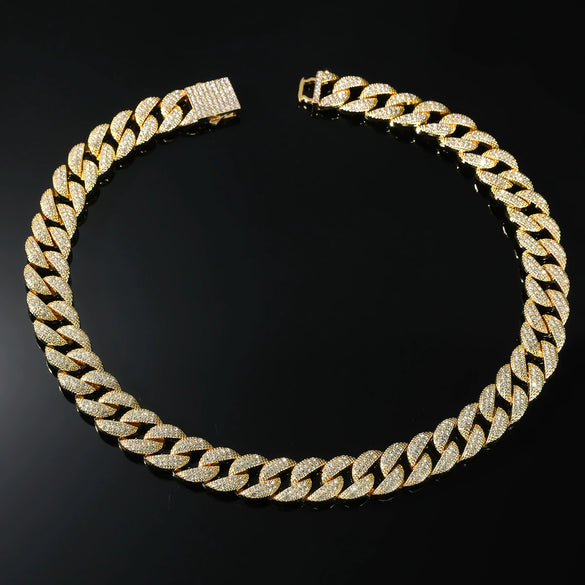 Wholesale Jewelry Hiphop Style Alloy Necklace With Geometric Pattern And Diamond Design