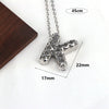 Wholesale Jewelry Hiphop Style Copper Alloy Cross Pendant Water Wave Chain Necklace With Letter Pattern And Electroplating Process