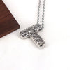 Wholesale Jewelry Hiphop Style Copper Alloy Cross Pendant Water Wave Chain Necklace With Letter Pattern And Electroplating Process