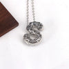 Wholesale Jewelry Hiphop Style Copper Alloy Cross Pendant Water Wave Chain Necklace With Letter Pattern And Electroplating Process