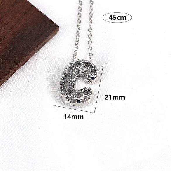 Wholesale Jewelry Hiphop Style Copper Alloy Cross Pendant Water Wave Chain Necklace With Letter Pattern And Electroplating Process