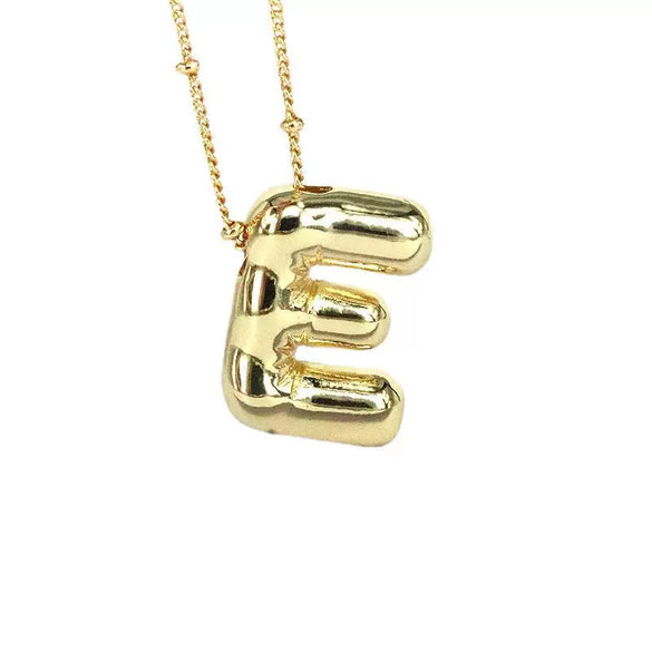 Wholesale Jewelry Hiphop Style Letter Copper And Alloy Pendant Necklace With Snake Bone Chain Electroplating