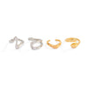 Wholesale Jewelry Hiphop Style Zinc Alloy Geometric Irregular Joint Ring Set For Women With Electroplating
