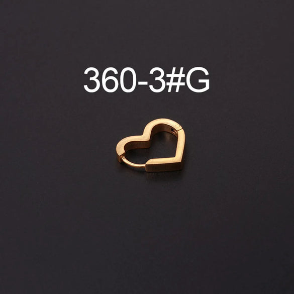 Ear Cartilage Rings & Studs Fashion Geometric 316 Stainless Steel  Plating