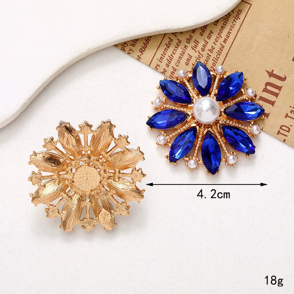 Wholesale Jewelry Horse Eye Pearl Flower Zinc Alloy Electroplated Accessories