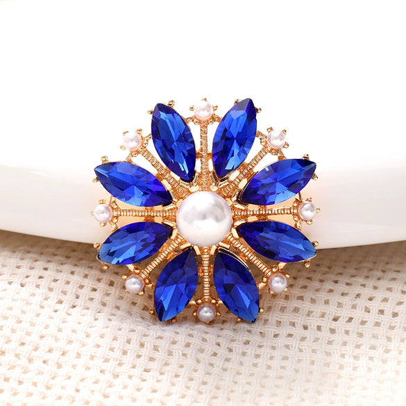 Wholesale Jewelry Horse Eye Pearl Flower Zinc Alloy Electroplated Accessories