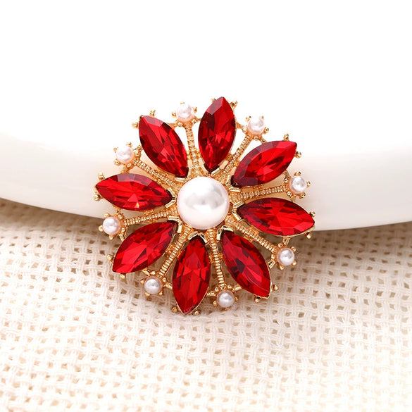 Wholesale Jewelry Horse Eye Pearl Flower Zinc Alloy Electroplated Accessories