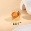 Wholesale Jewelry IG Style Casual Shell 304 Stainless Steel Shell 14K Gold Plated Inlay Open Rings