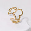 Wholesale Jewelry IG Style Casual Simple Style Heart Shape 304 Stainless Steel 18K Gold Plated Open Rings