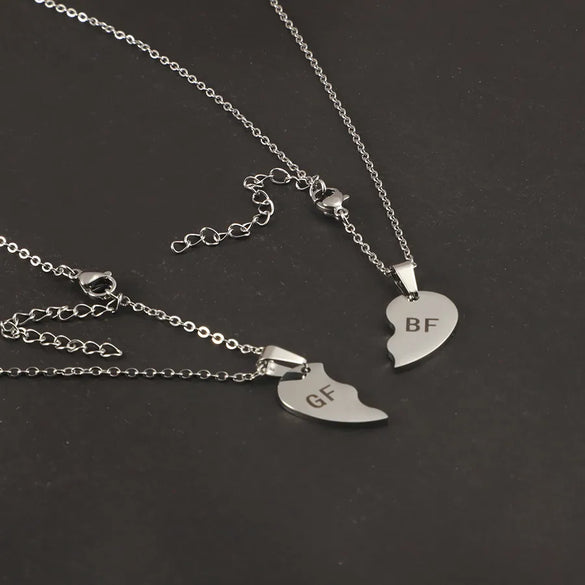 Wholesale Jewelry Romantic IG Style Customization Laser Engraving Heart Shape 304 Stainless Steel Plating Pendant Necklace Cable Chain