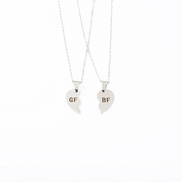 Wholesale Jewelry Romantic IG Style Customization Laser Engraving Heart Shape 304 Stainless Steel Plating Pendant Necklace Cable Chain