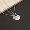 Wholesale Jewelry Romantic IG Style Customization Laser Engraving Heart Shape 304 Stainless Steel Plating Pendant Necklace Cable Chain