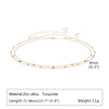 Wholesale Jewelry IG Style Round Butterfly Alloy Zircon 18K Gold Plated Rose Gold Plated Turquoise Inlay Waist Chain