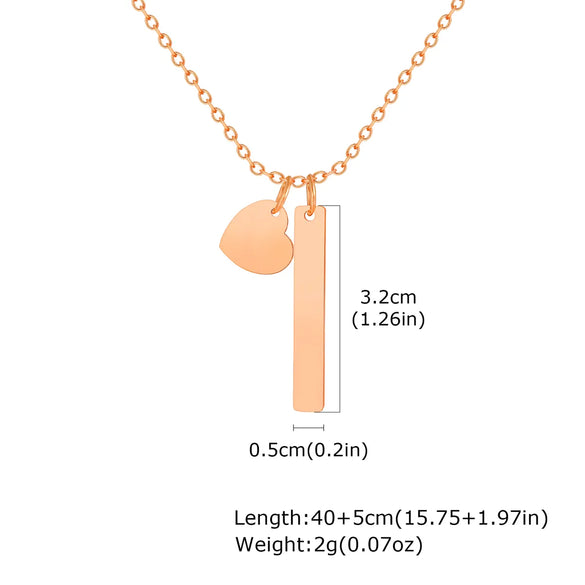 Wholesale Jewelry IG Style Simple Style Geometric 201 Stainless Steel 18K Gold Plated Cable Chain Pendant Necklace