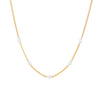 Wholesale Jewelry IG Style Simple Style Geometric 316L Stainless Steel  Freshwater Pearl 18K Gold Plated Necklace