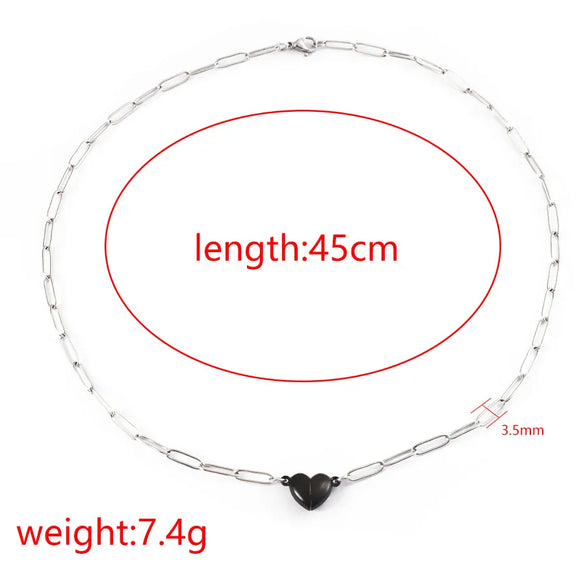 Wholesale Jewelry Simple Style IG Style Customization Laser Engraving Heart Shape 304 Stainless Steel Plating Pendant Necklace Paperclip Chain