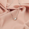 Wholesale Jewelry Simple Style IG Style Customization Laser Engraving Heart Shape 304 Stainless Steel Plating Pendant Necklace Paperclip Chain