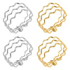 Wholesale Jewelry IG Style Simple Style Waves Solid Color 304 Stainless Steel 18K Gold Plated Polishing Rings