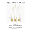 Wholesale Jewelry IG Style Sweet Simple Style Bow Knot 316L Stainless Steel  18K Gold Plated Pendant Necklace