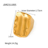 Wholesale Jewelry IG Style Vacation Simple Style Water Droplets Solid Color 316 Stainless Steel  18K Gold Plated Asymmetrical Open Rings Rings