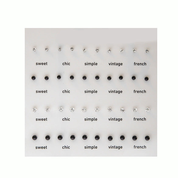 Wholesale Jewelry Imitation Pearl Geometric Sweet Style Electroplated Earrings