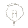 Wholesale Jewelry Imitation Pearl Heartshaped Geometric Electroplated Necklace For Women