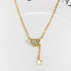 Wholesale Jewelry Ins Cold Style Light Luxury Star Tassel Love Moon Planet Copper Necklace With Zirconia And O Chain
