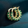 Wholesale Jewelry Ins Style Copper Zirconia Inlaid Geometric Ushaped Earrings For Women