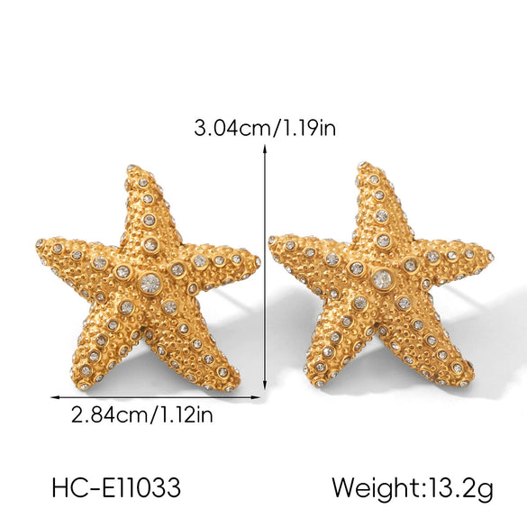 Wholesale Jewelry Ins Style Gold Plated Stainless Steel Heart Shape Necklace And Earrings For Women