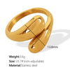 Wholesale Jewelry Ins Style Heart Shape 316L Stainless Steel Ring With Electroplating For Women