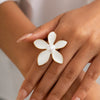 Wholesale Jewelry Ins Style Iron Dripping Oil Geometric Fivepetal Flower And Starfish Ring Electroplated