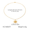 Wholesale Jewelry Ins Style Minimalist Geometric Stainless Steel Electroplated Pendant Necklace And Earrings And Ring For Women